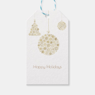 Gold Ornaments Christmas Holiday Party Favour Gift Tags