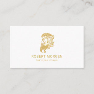 Gold ornaments haircut logo business card