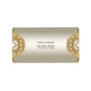 Gold Ornate Address Label