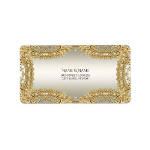Gold Ornate Address Label