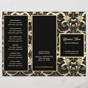 Gold Ornate and Black  Menu & Pricing