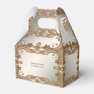 Gold Ornate Favour Box