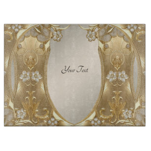 Gold Ornate Floral Cutting Board