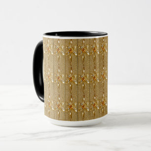 Gold Ornate Floral Mug