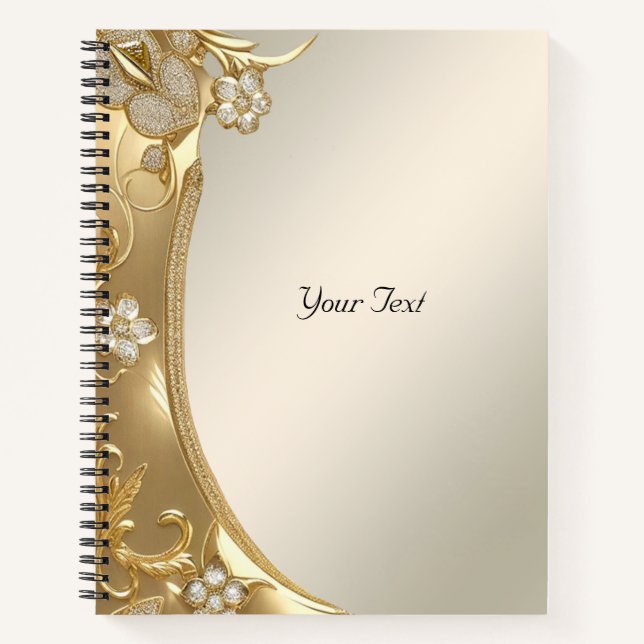 Gold Ornate Floral Notebook (Front)