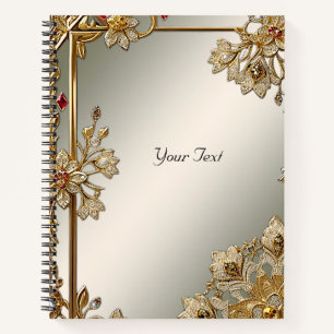 Gold Ornate Floral Notebook