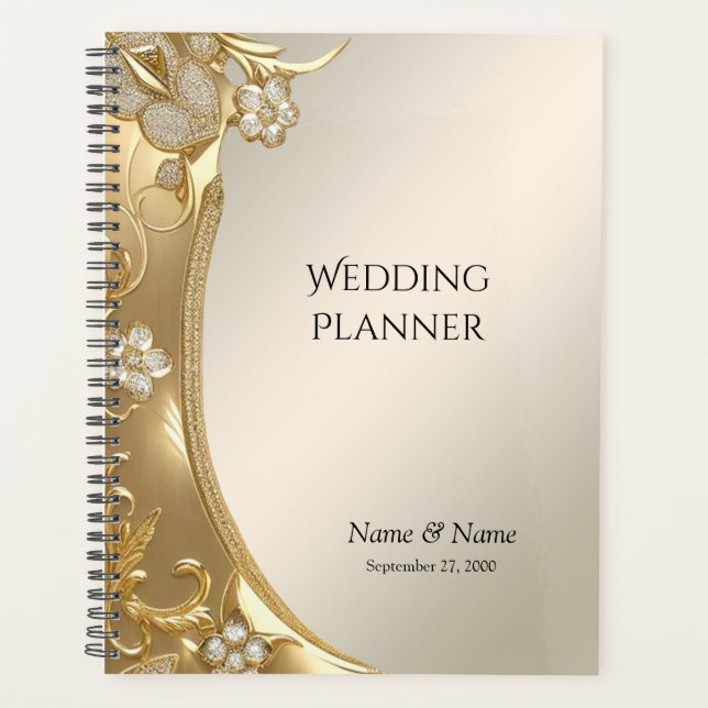 Gold Ornate Floral Planner (Front)