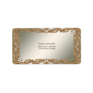 Gold Ornate Frame Address Label