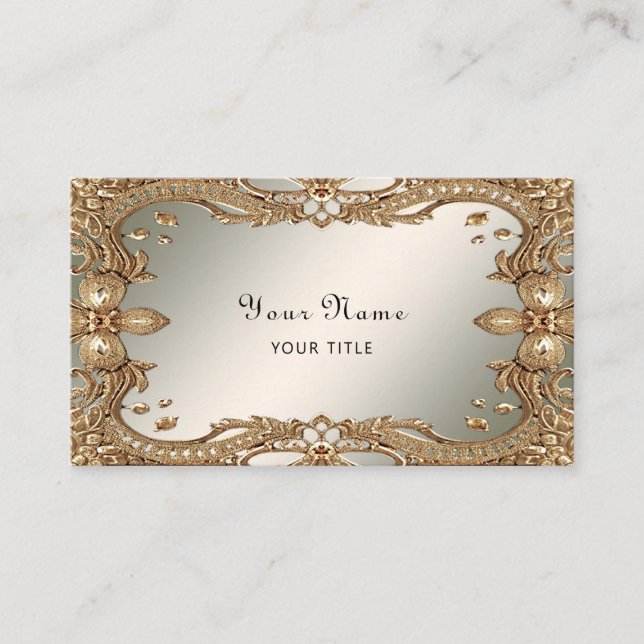 Gold Ornate Frame Business Card (Front)
