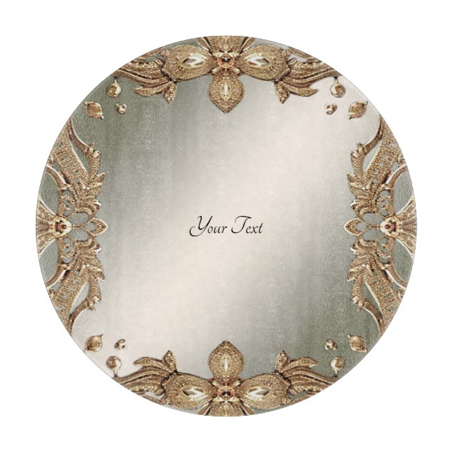 Gold Ornate Frame Cutting Board (Front)