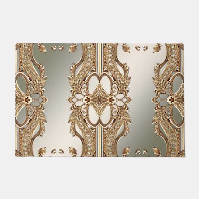 Gold Ornate Frame Doormat (Front)