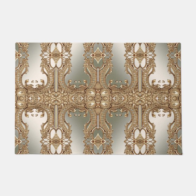 Gold Ornate Frame Doormat (Front)