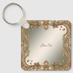 Gold Ornate Frame Keychain