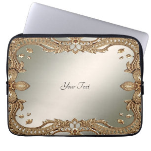 Gold Ornate Frame Laptop Sleeve