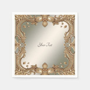 Gold Ornate Frame Napkins
