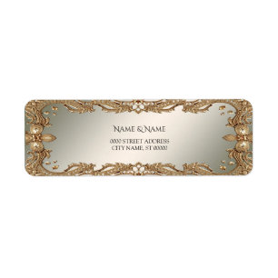 Gold Ornate Frame Return Address Label
