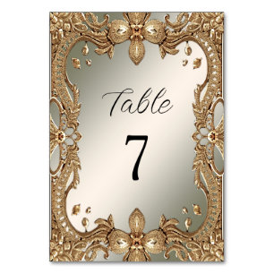 Gold Ornate Frame Table Number