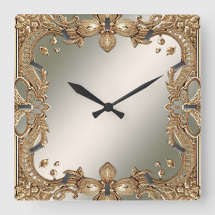 Gold Ornate Frame Wall Clock