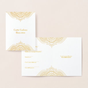 Gold ornate mandala foil card