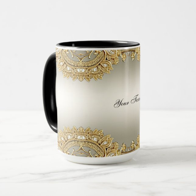 Gold Ornate Mug (Front Left)