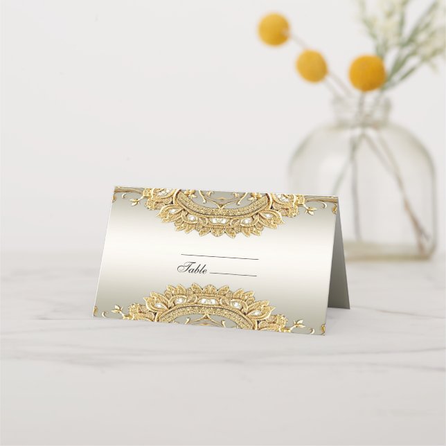 Gold Ornate Place Card (Front)