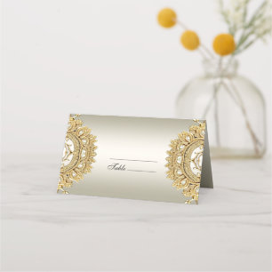 Gold Ornate Place Card