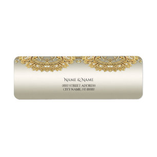 Gold Ornate Return Address Label