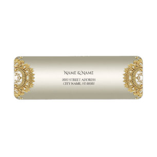Gold Ornate Return Address Label