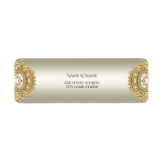 Gold Ornate Return Address Label