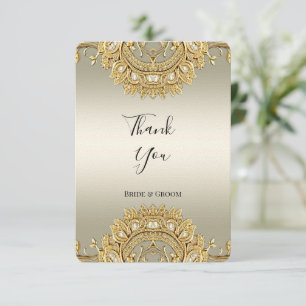 Gold Ornate Thank You Card