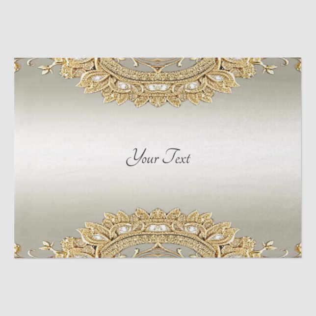 Gold Ornate Tissue Paper (Front)