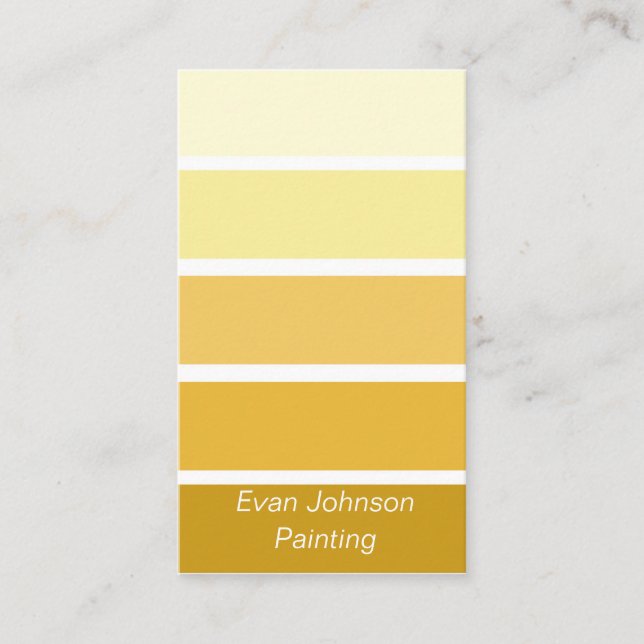 Gold Paint Palette Business Card (Front)