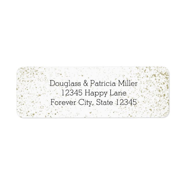 Gold Paint Splatter Abstract (Front)