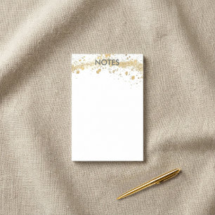 Gold paint Splatter Minimalist Post-it Notes