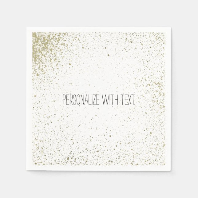 Gold paint splatter napkin (Front)