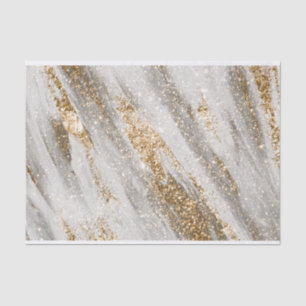 Gold Paint Strokes Pattern Tissue Paper