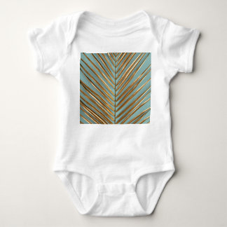 Gold Painted Tropical Palm Pattern Baby Bodysuit