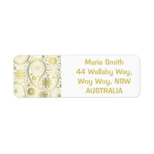 Gold paisley pattern