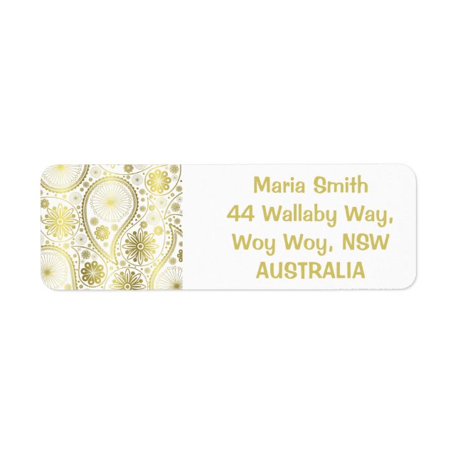 Gold paisley pattern (Front)