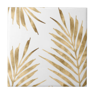 Gold Palm Fronds Tile
