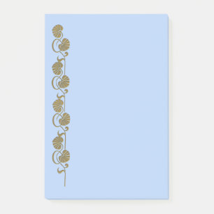 "gold" palm post-it notes