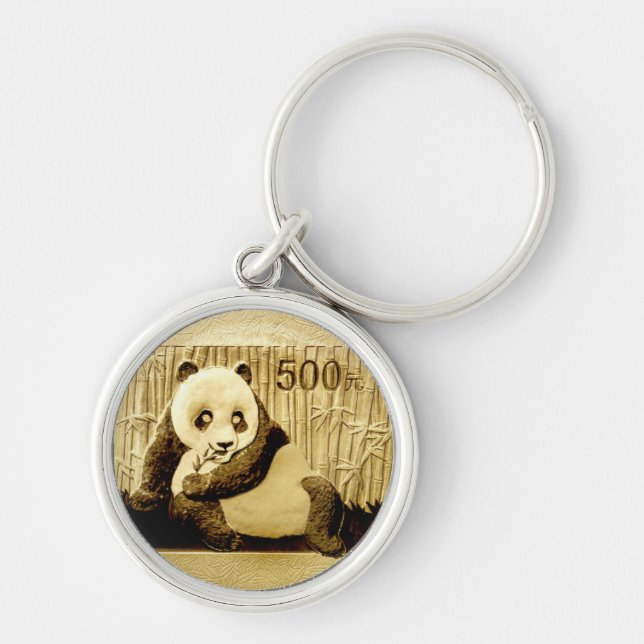 Gold Panda coin Key Ring (Front)