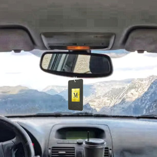 Gold Paneled Black-II Car Air Freshener