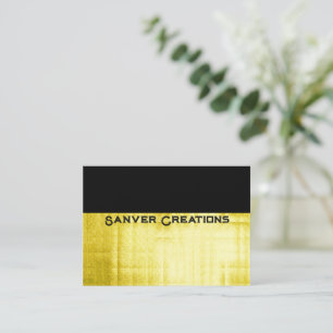Gold Panelled Black Business Card