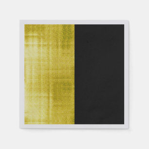 Gold Panelled Black Napkin