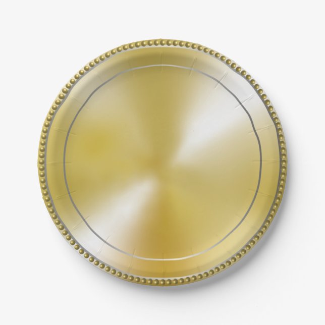 Gold Paper Plate Paper Plate (Front)