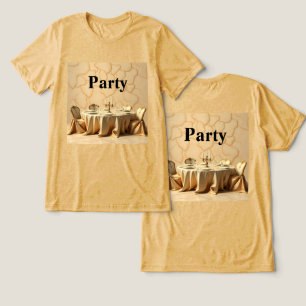 Gold Party Design Party T-Shirt Tri-Blend Shirt