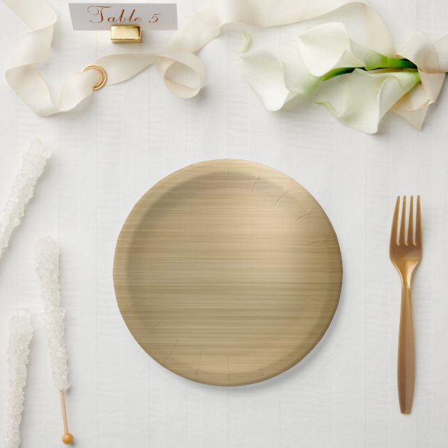 Gold Party Paper Plate (Wedding)