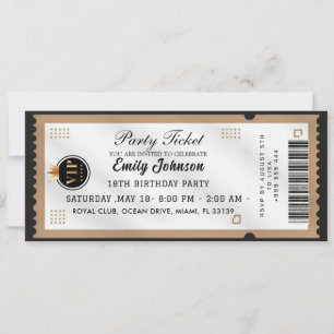 Gold  Party Ticket Invitation 2026
