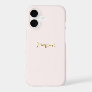Gold & Pastel Colour Calligraphy Elegant Plain Nam